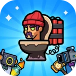 toilet zombie war android application logo